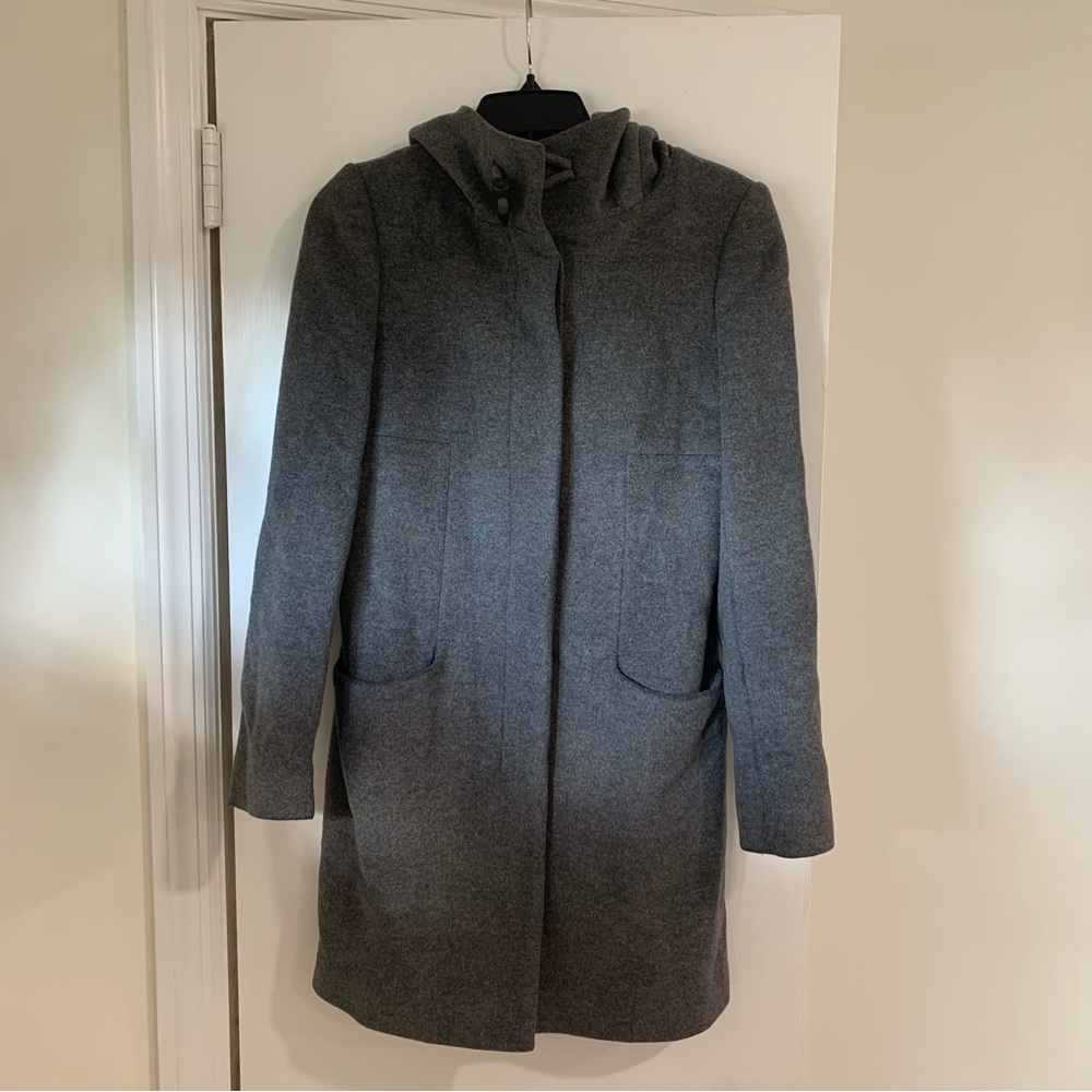 Aritzia Babaton Pearce Wool Cashmere Gray Hooded Coat Size XS Capsule Winter - Picture 3 of 15
